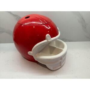 Ceramic Football Helmet Snack Appetizer Holder Serving Dish